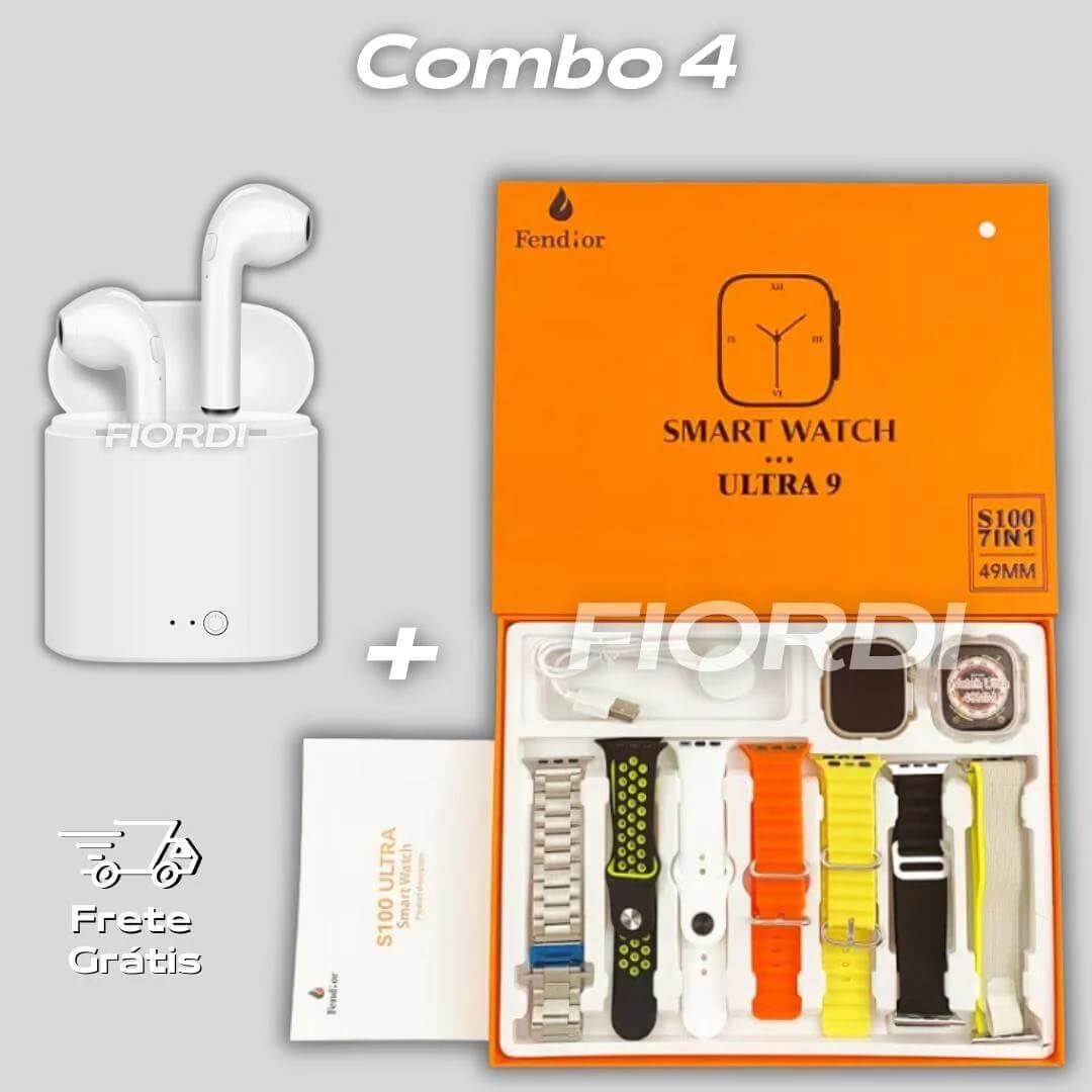 Combo: Serie 9 Ultra + Fone Air Pro 3 [7 Pulseiras + Case] - Image 13