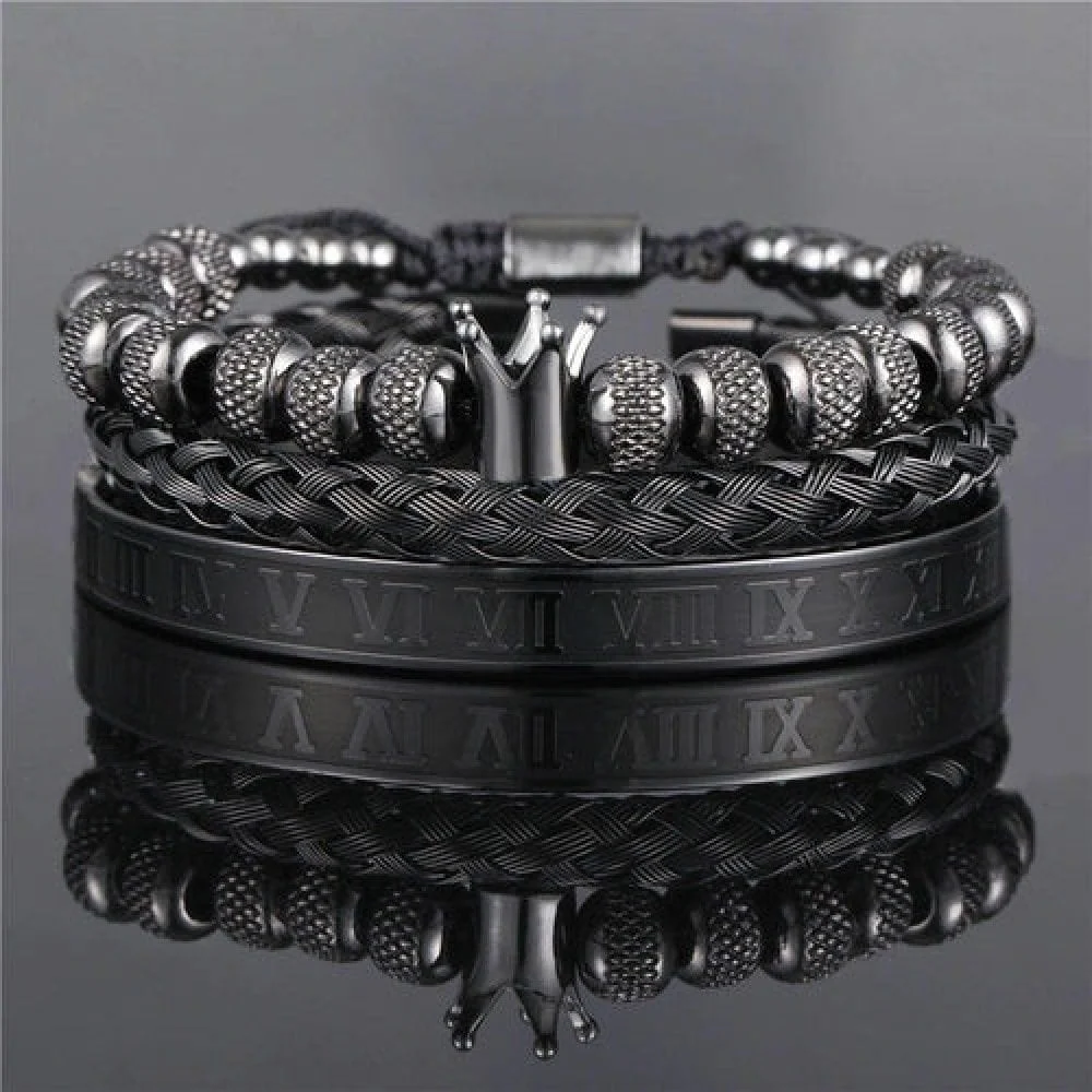 Conjunto Pulseiras Masculinas - Coroa Real™ [Edição Limitada] - Image 3