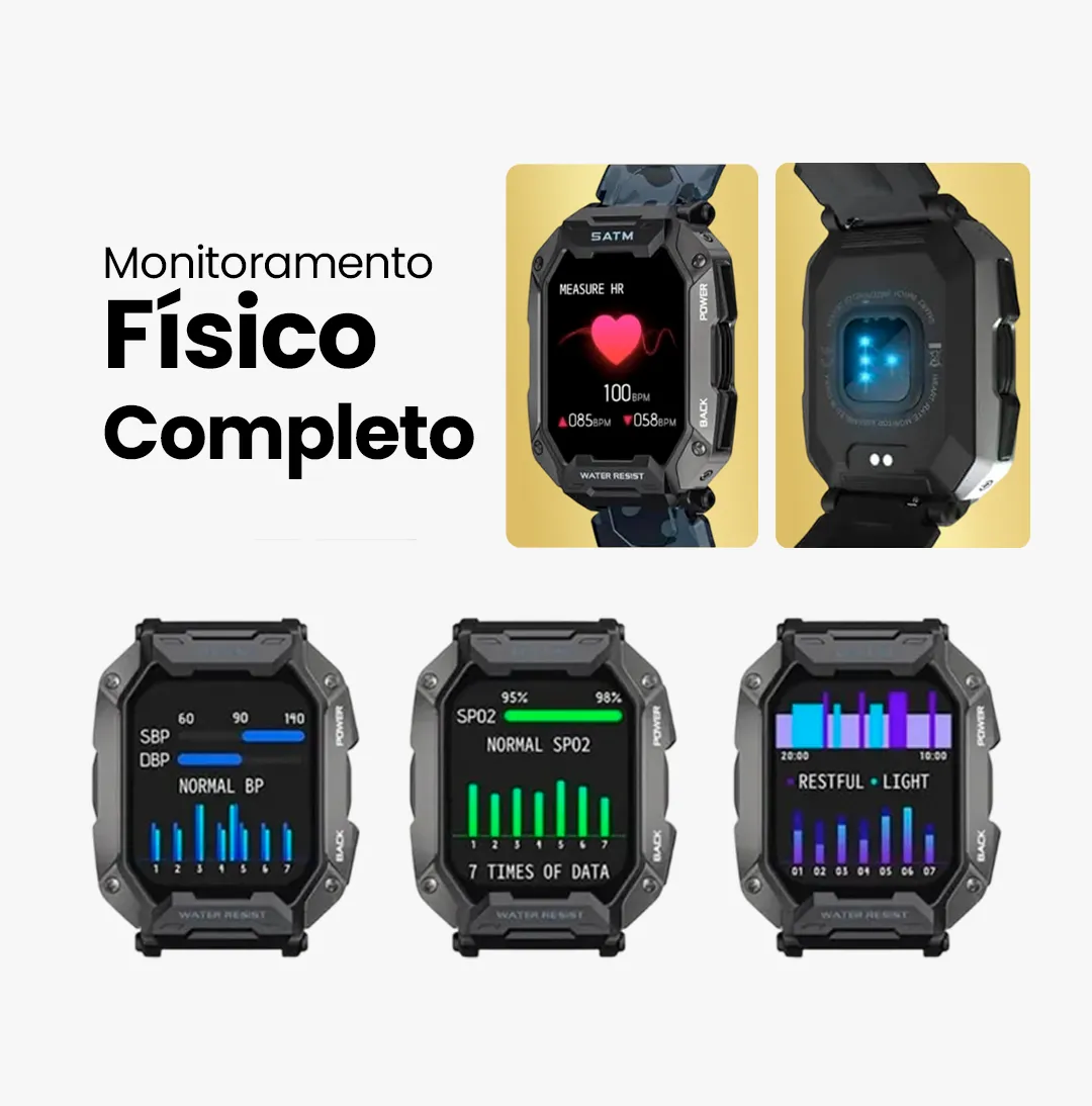Smartwatch Militar - Navy Pro™ [2ª Pulseira de Brinde] - Image 4